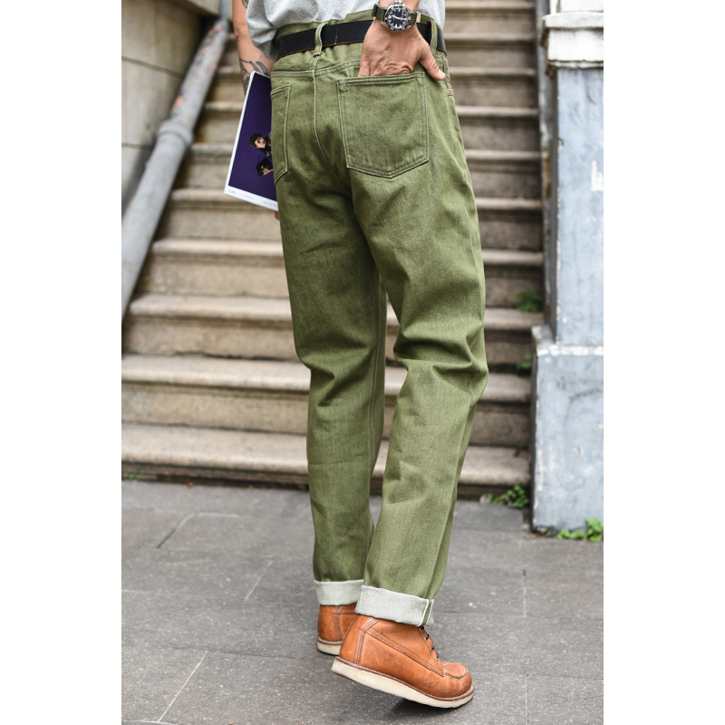 Levis Jeans 501 - 소스잔 멘 진스 벌커나이제이션 올리브 그린