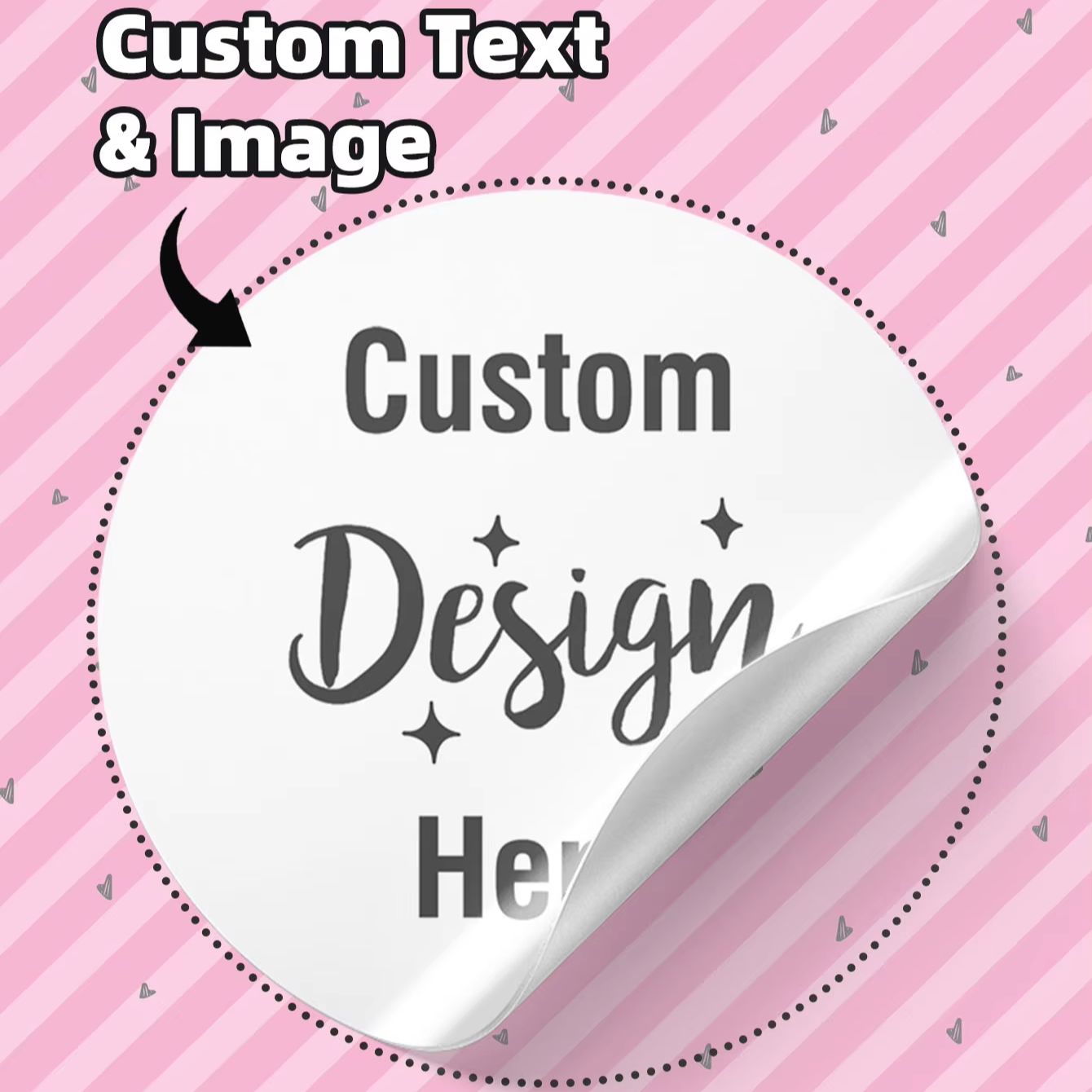 Personalised Candle Label - 3/5/6CM 맞춤형 방수 원형 스티커, 브랜드