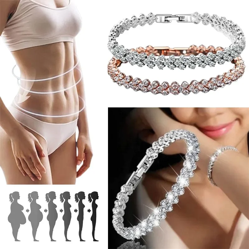 Coordinates Bracelet - 패션 여성의 크리스탈 팔찌 금색과 은색