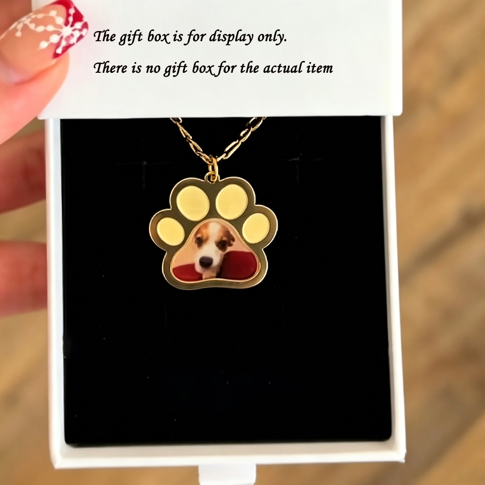 개인화 된 애완 동물 발 색깔 인쇄 사진 목걸이 스테인 - Name Necklace Custom 리뷰 및 가격