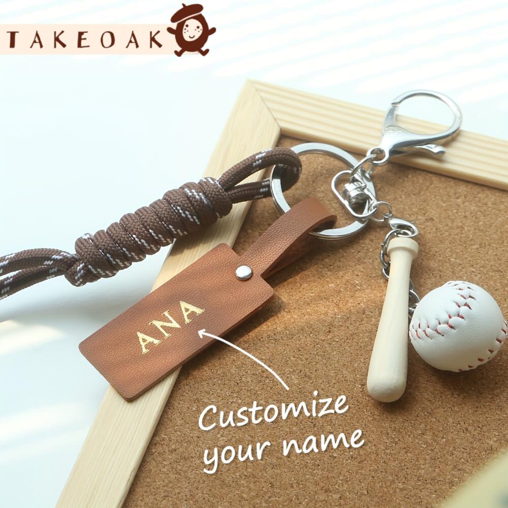 맞춤형 이름 스포츠 테마 키체인, 화려한 공과 라켓이  - Monogram Keychain Leather 리뷰 및 가격