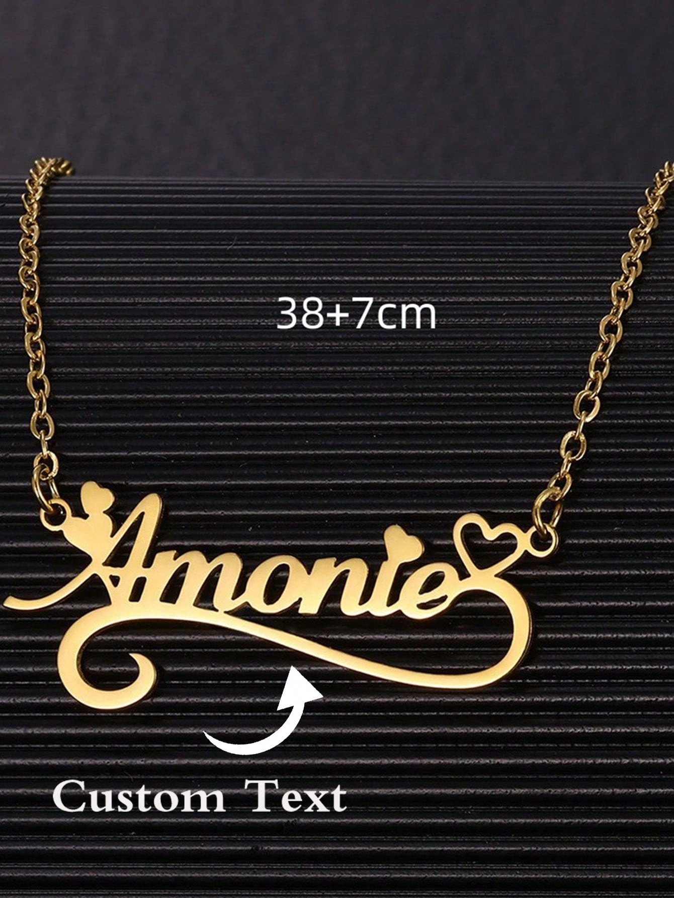 여성용 커스텀 이름 할로우 하트 목걸이, 스테인레스 스 - Name Necklace Custom 리뷰 및 가격