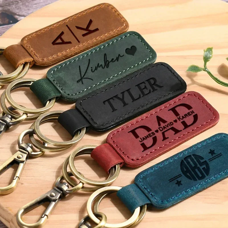 남녀공용 레이저 커스텀 로고 가죽 키체인, 빈티지 각인 - Initial Ring Custom 리뷰 및 가격