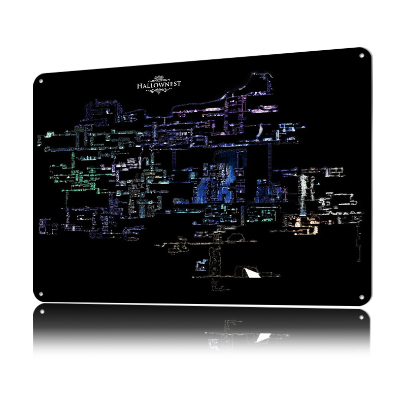 할로우 나이트 할로우네스트 맵 라이트리 3D 메탈 포스 - Custom Map Poster 리뷰 및 가격