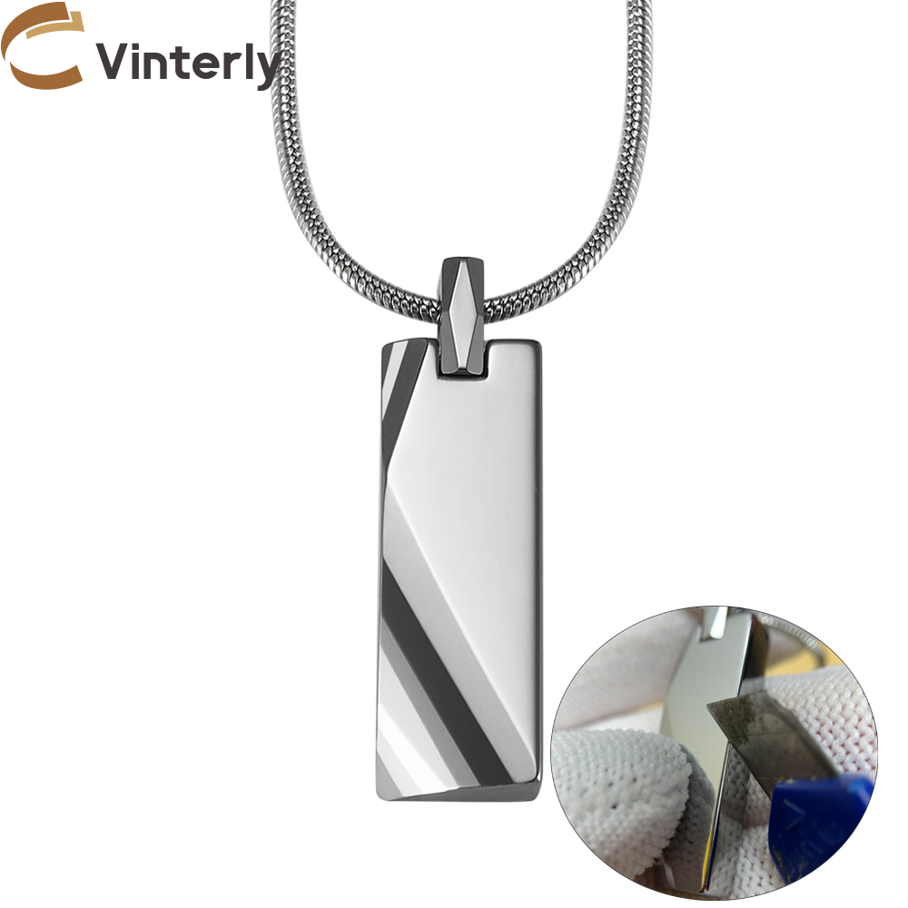 남성용 맞춤형 텅스텐 카바이드 펜던트, 스크래치 방지, - Name Necklace Custom 리뷰 및 가격