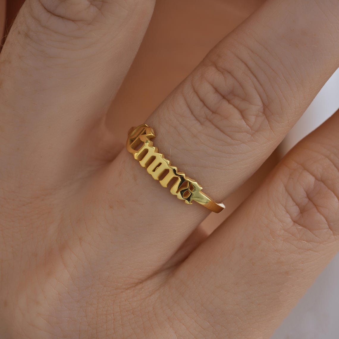 사용자 정의 골드 반지 여성 고딕 반지 오래 된 영어  - Initial Ring Custom 리뷰 및 가격